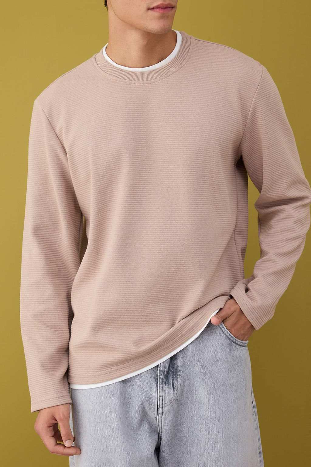 TRENDYOL MAN Mavi Regular/Normal Kesim Sweatshirt TMNAW22SW0658 - Trendyolmilla фото 17