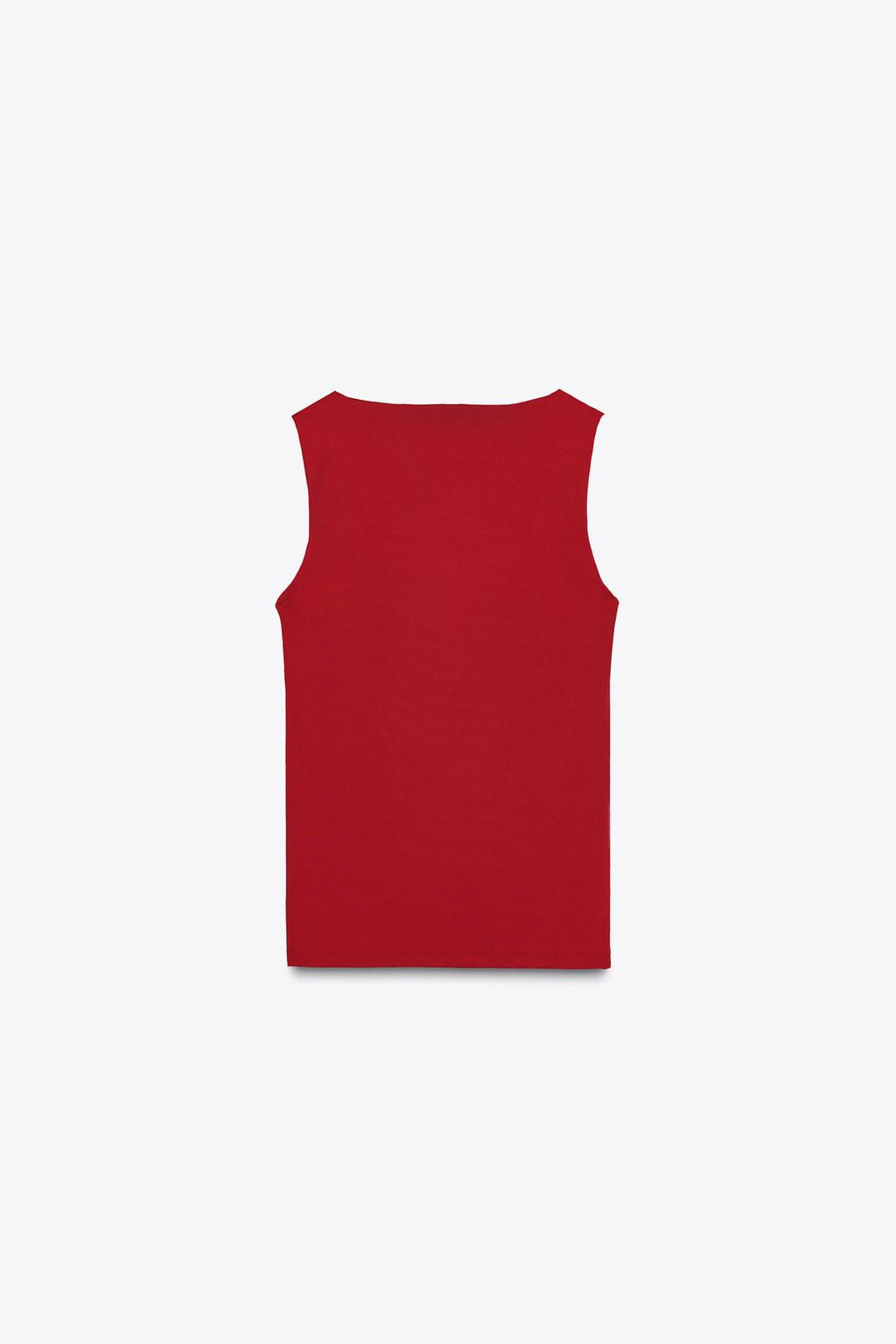 WIDE STRAP POLYAMIDE VEST TOP - Zara фото 16