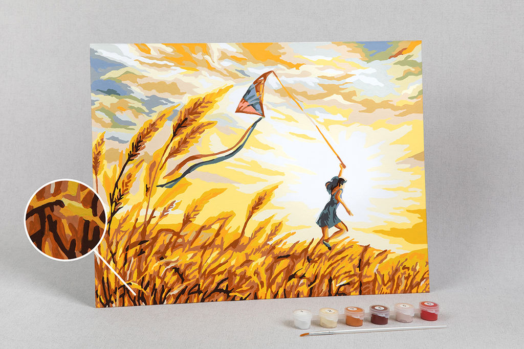 ФРЕЯ PKZ/PM-022 Набор для раскрашивания по номерам (на картоне) 40 х 30 см Беззаботное детство