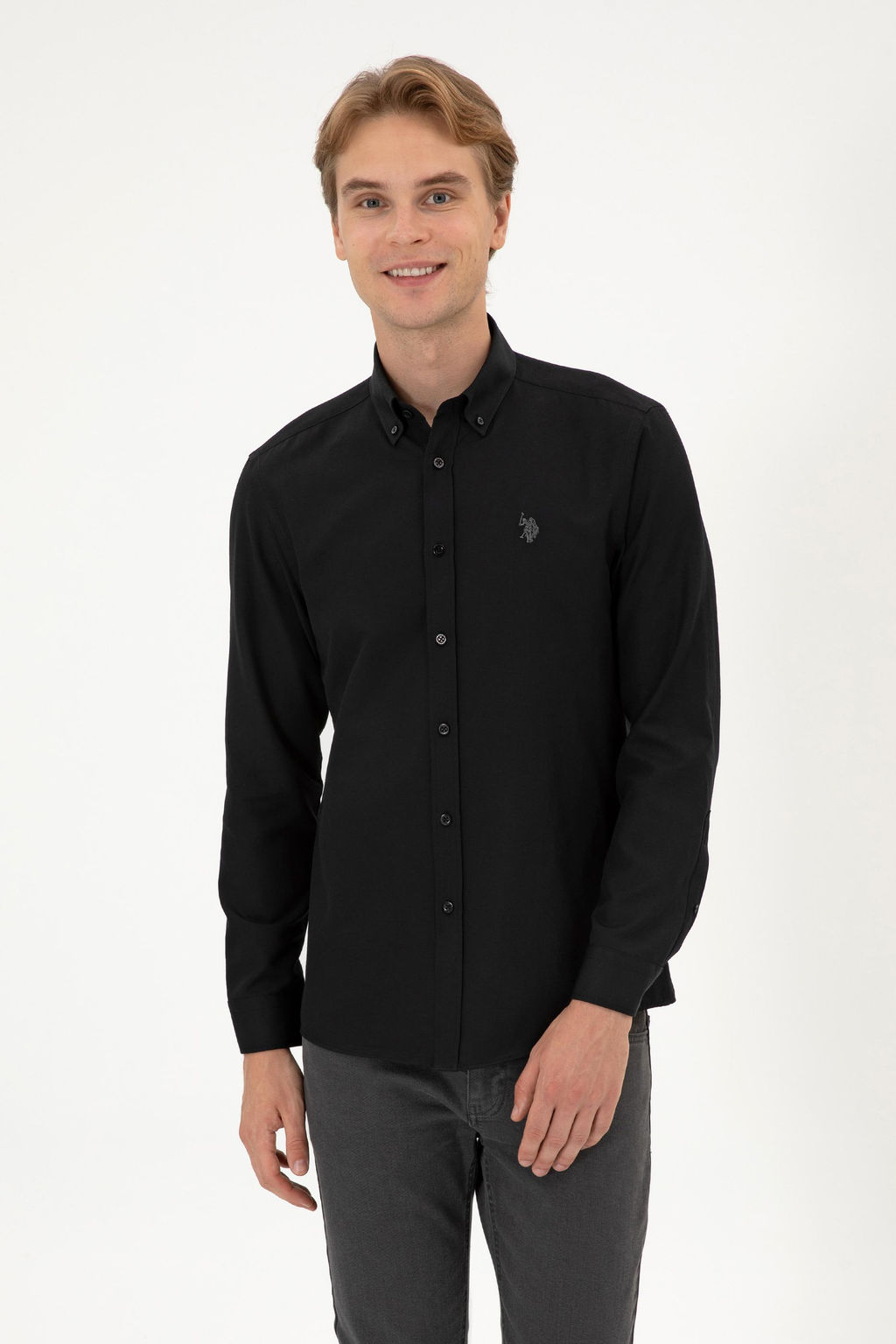 Erkek Siyah Uzun Kollu Basic G_mlek Sepette S_rpriz _ndirim - U.s. polo assn фото 3