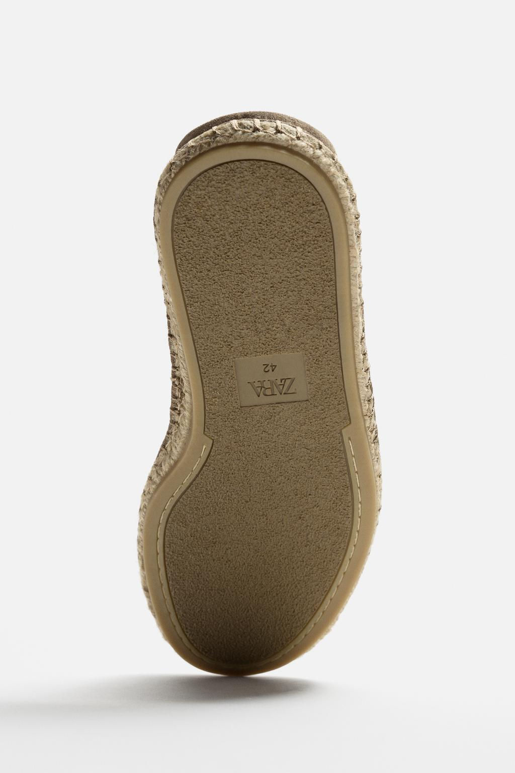LEATHER MULE ESPADRILLES - Zara фото 6