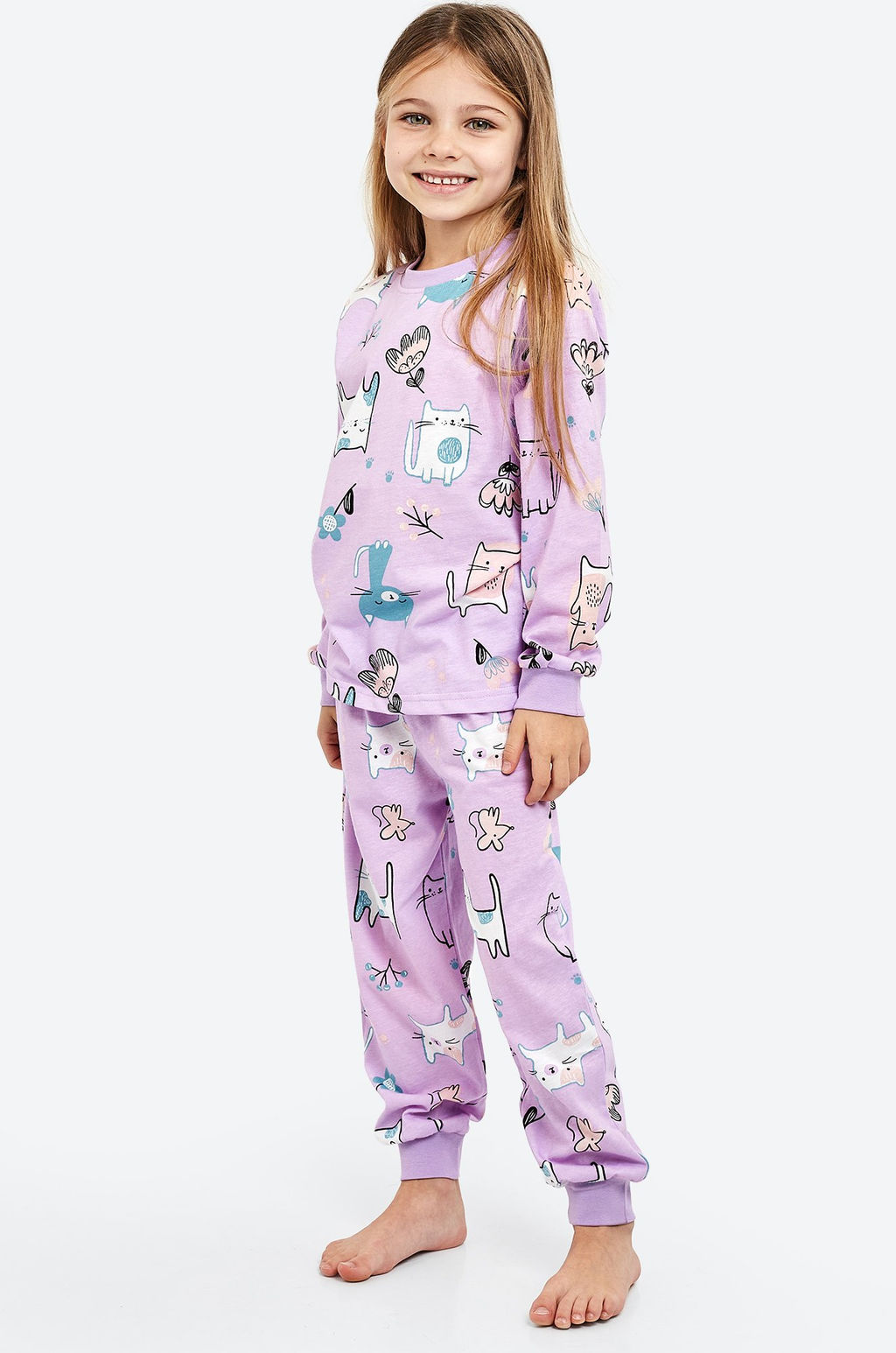 Хлопковая пижама для девочки Happyfox