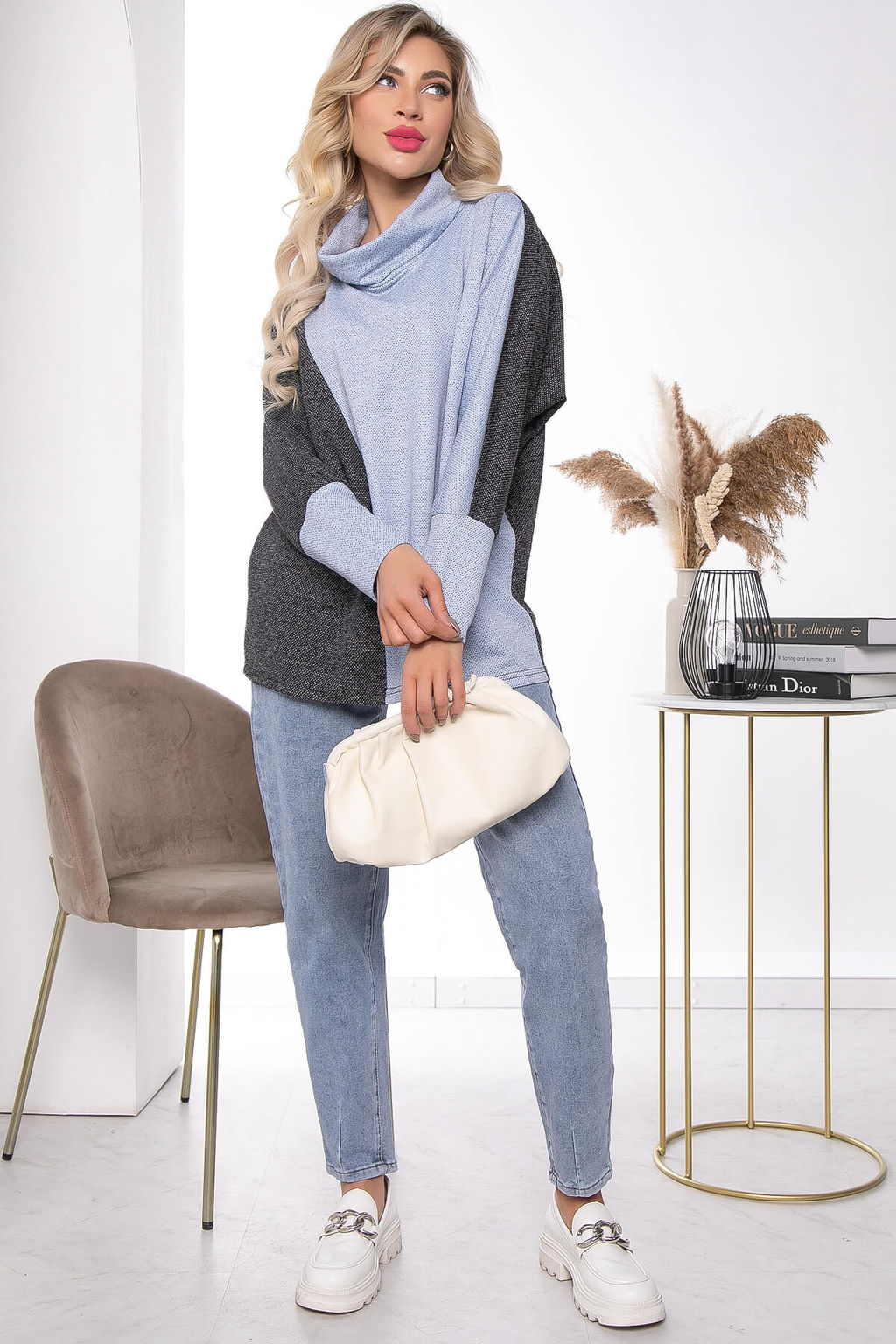 Джемпер Наири (голубой) Б7800 - Lt collection фото 7