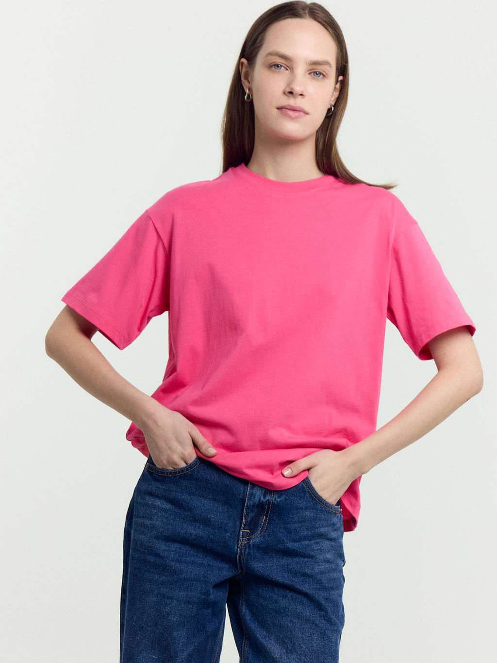 Футболка женская в розовом цвете маджента 112678 - Mark formelle фото 3