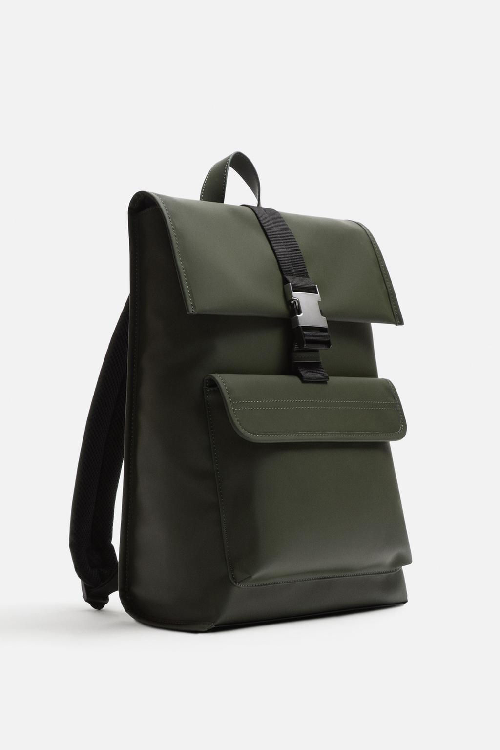 RUBBERISED BACKPACK WITH FLAP - Zara фото 18