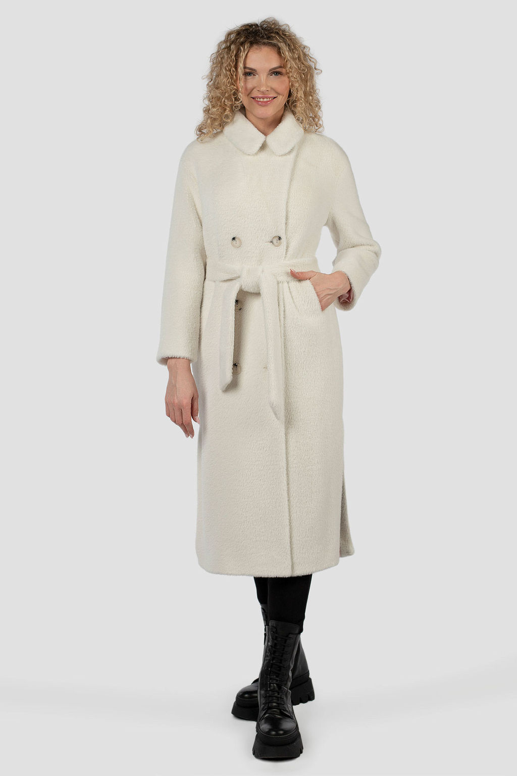 01-11887 Пальто женское демисезонное (пояс)