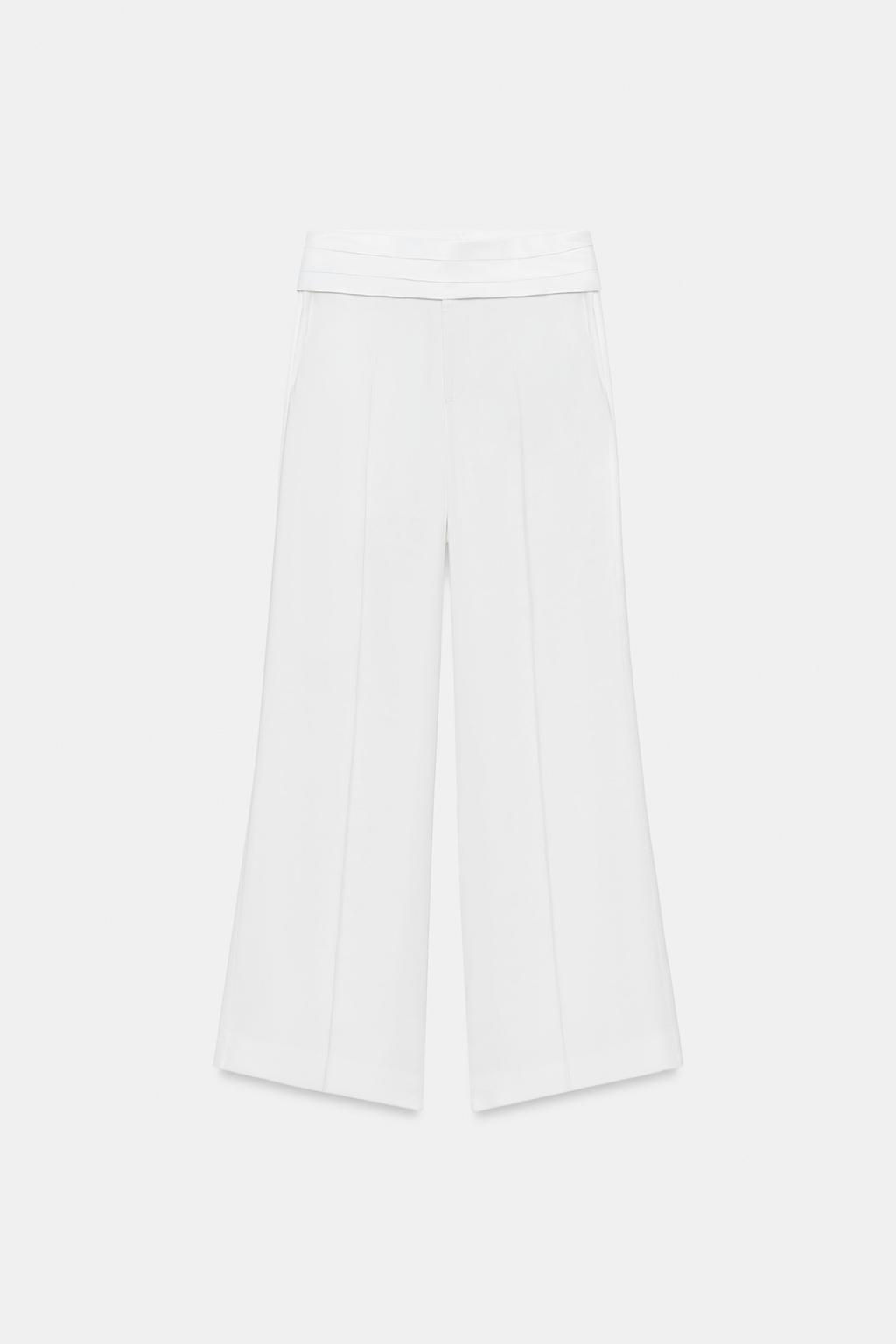 LINEN BLEND CUMMERBUND TROUSERS ZW COLLECTION - Zara фото 5