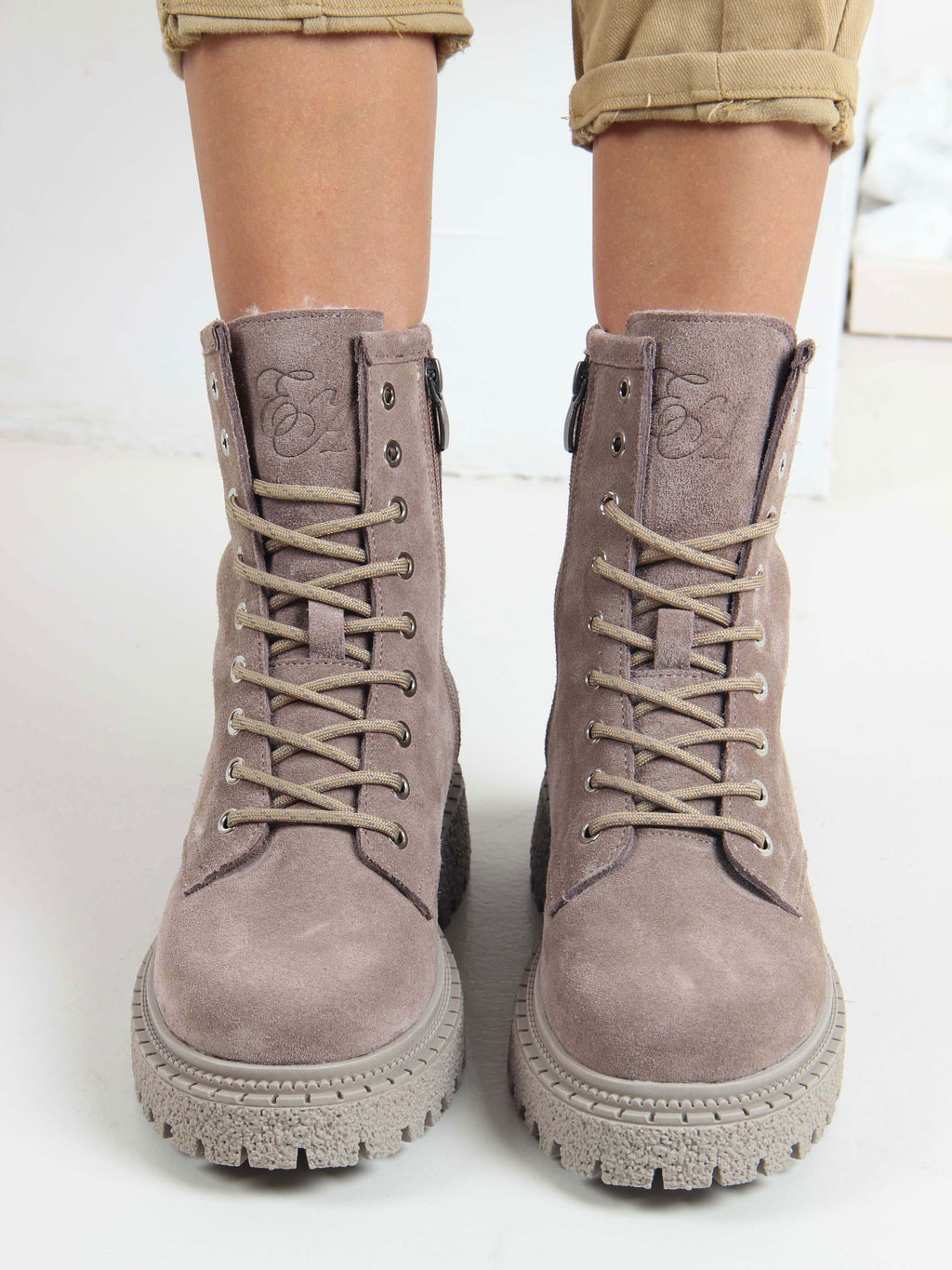 Ботинки 327.asteria.ka капучино замш/Мех