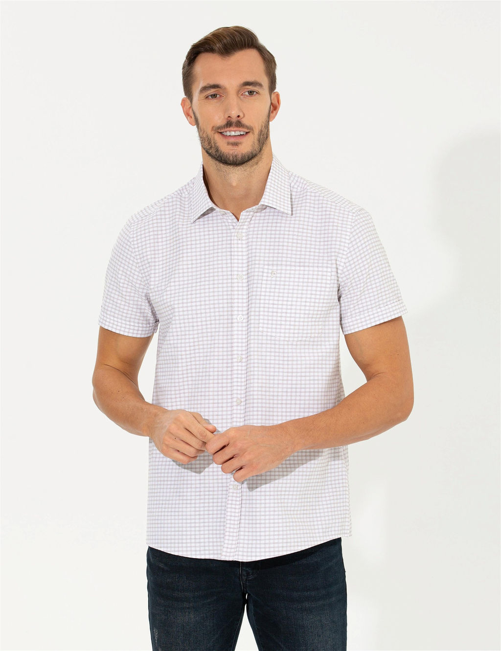 Bej Regular Fit K_sa Kollu G_mlek - Pierre cardin фото 2
