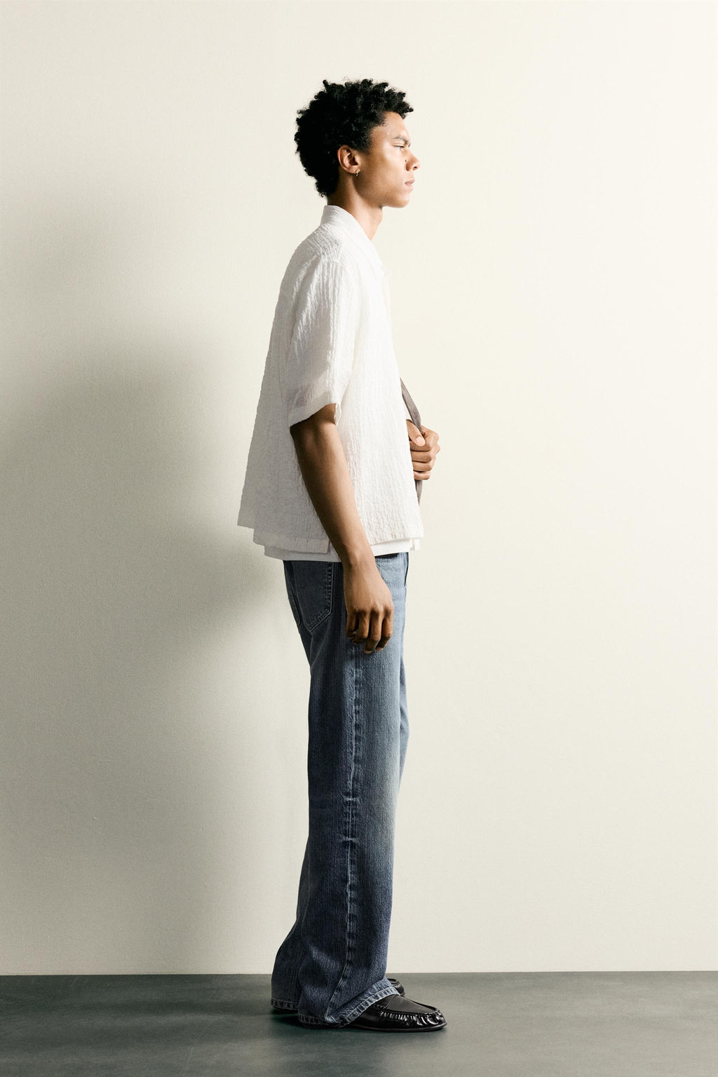 CAMISA RELAXED FIT RELIEVE / Blanco roto - Zara фото 4