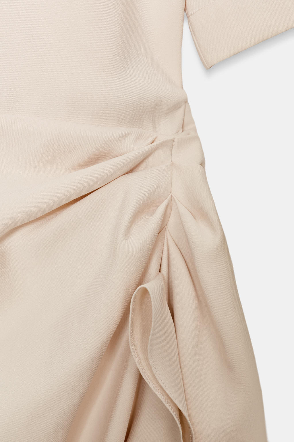 VESTIDO MIDI DRAPEADO ZW COLLECTION / Crudo medio - Zara фото 13