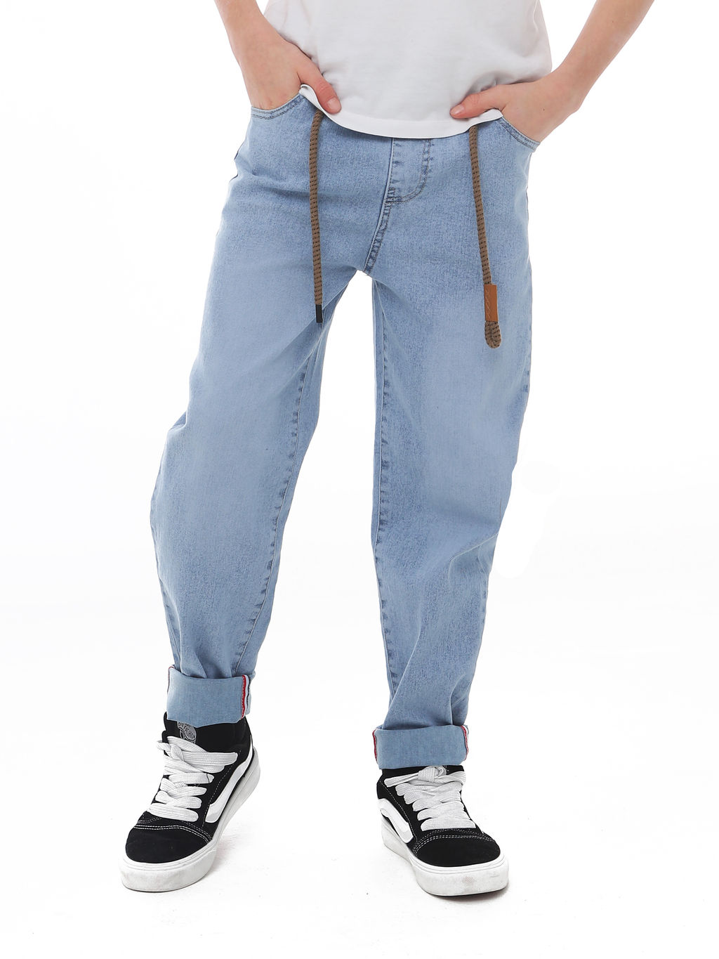 Джинсы-багги для мальчиков - Синий мир фото 11