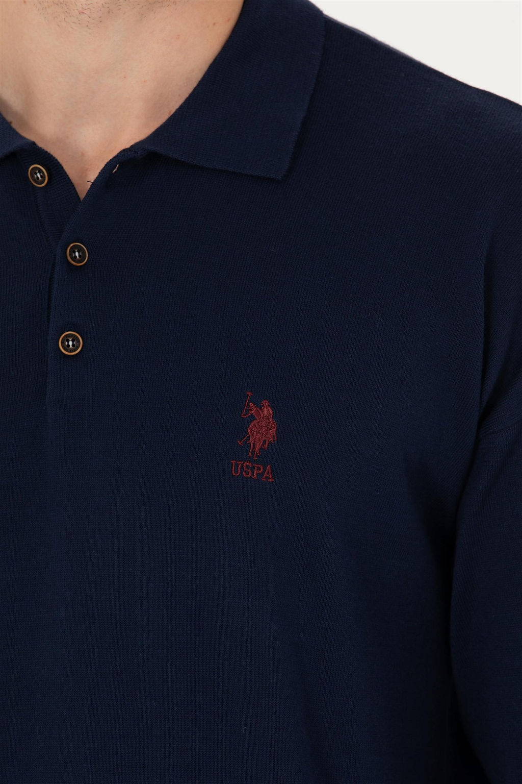 U. S. Polo Assn Мужской темно-синий базовый свитер - U.s. polo assn фото 14