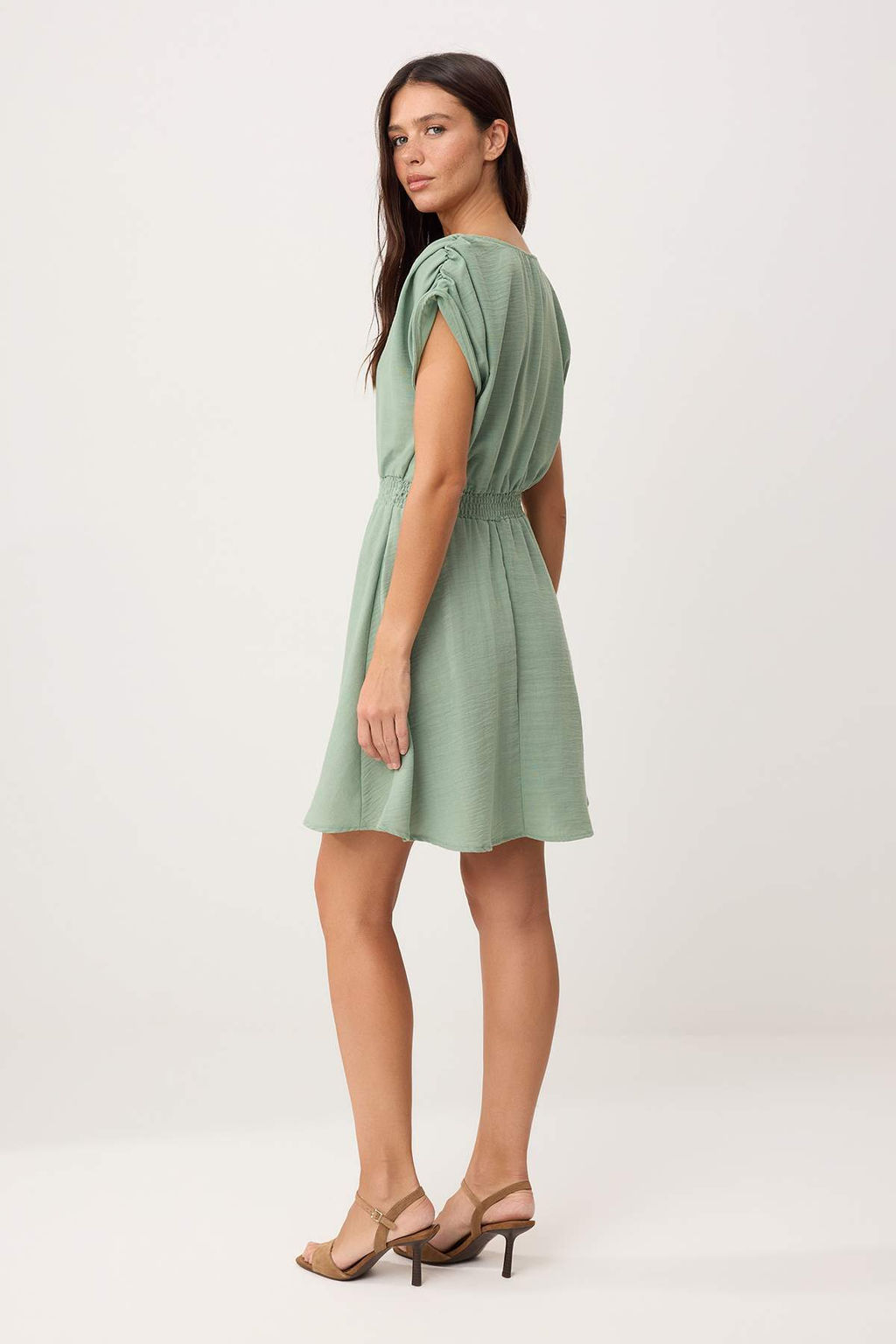 Mint Skater/Belden A__lan K_sa / Mini Dokuma Elbise TWOSS26EL00896 - Trendyolmilla фото 4