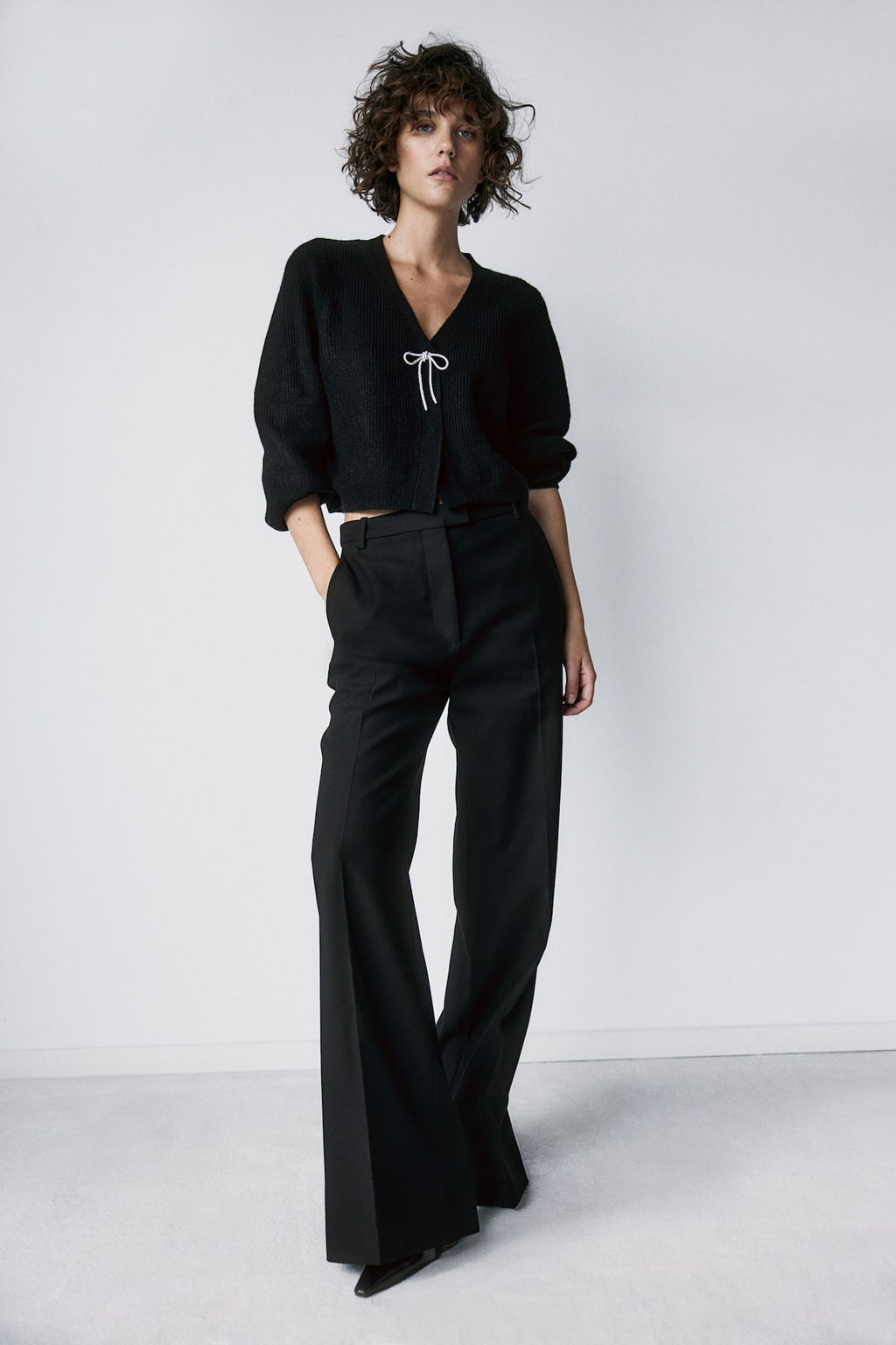 Cardigan en punto de canale con lazo - H&m фото 3