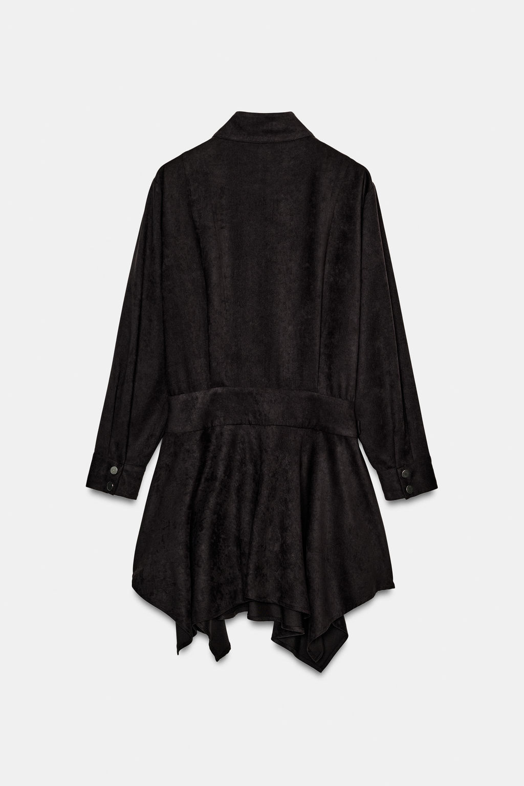 FAUX SUEDE MINI DRESS WITH BELT - Zara фото 3