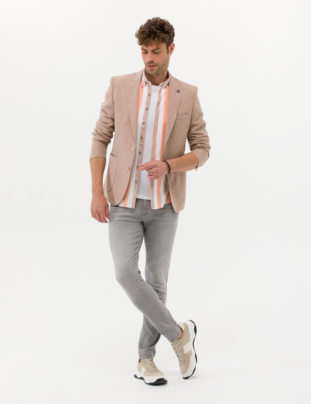 Turuncu Ekstra Slim Fit Spor Ceket