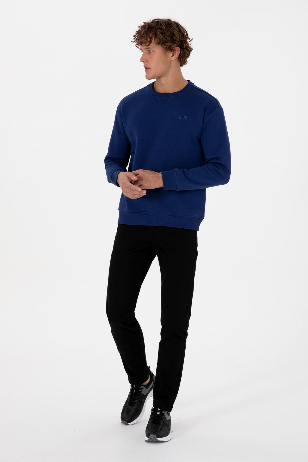 Erkek _ndigo Basic Sweatshirt Sepette S_rpriz _ndirim - U.s. polo assn фото 4