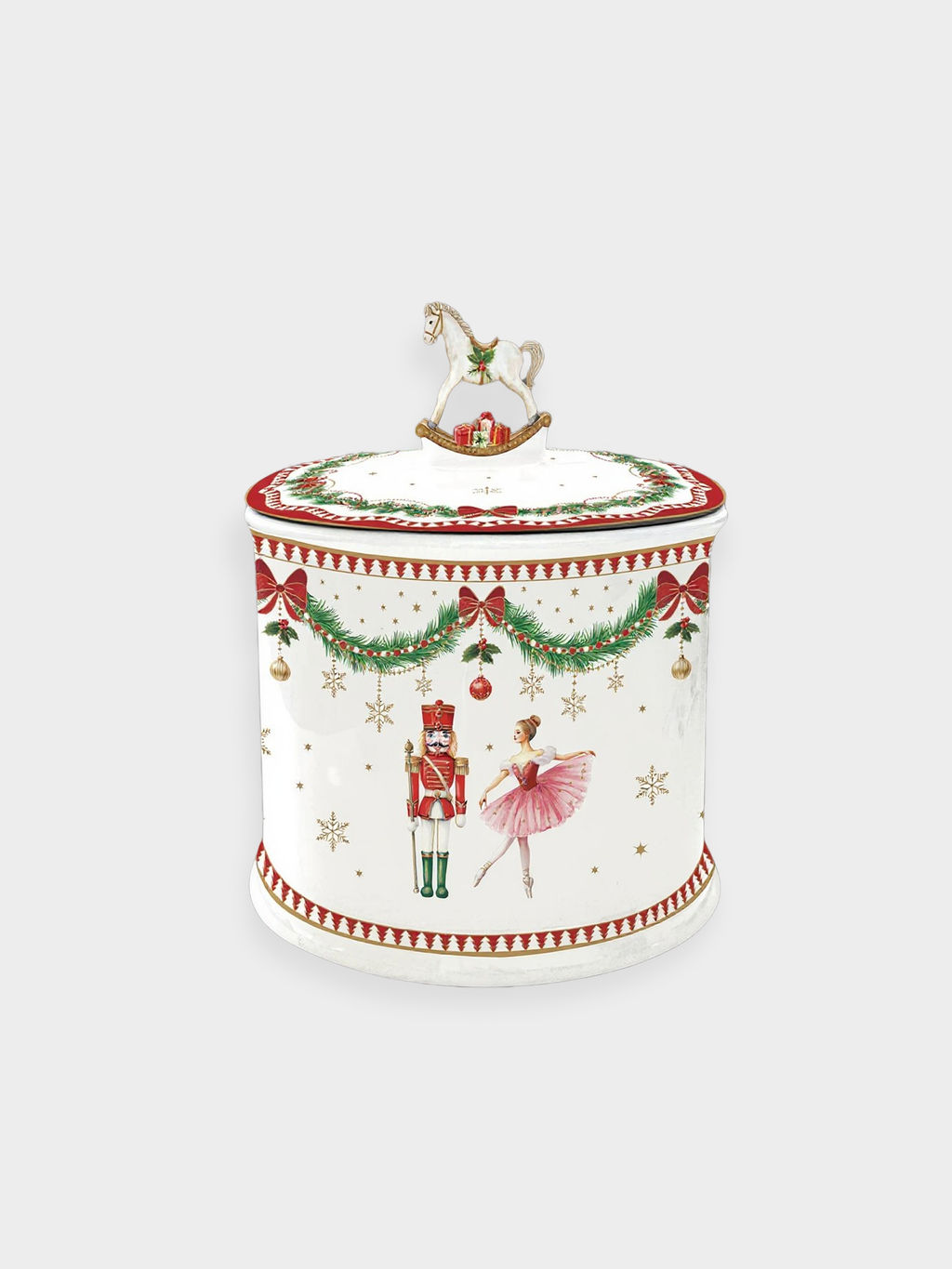 Банка для продуктов, фарфор P, белая, Щелкунчик и фея, Magie de Noel