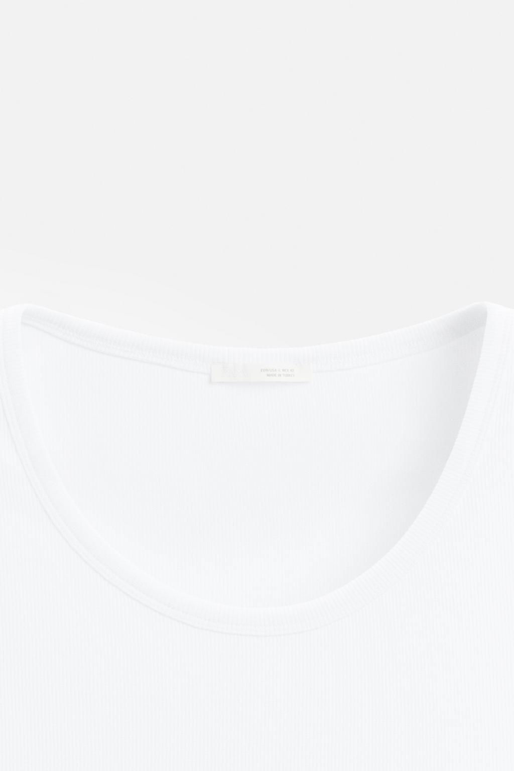 BASIC RIBBED TANK TOP - Zara фото 16