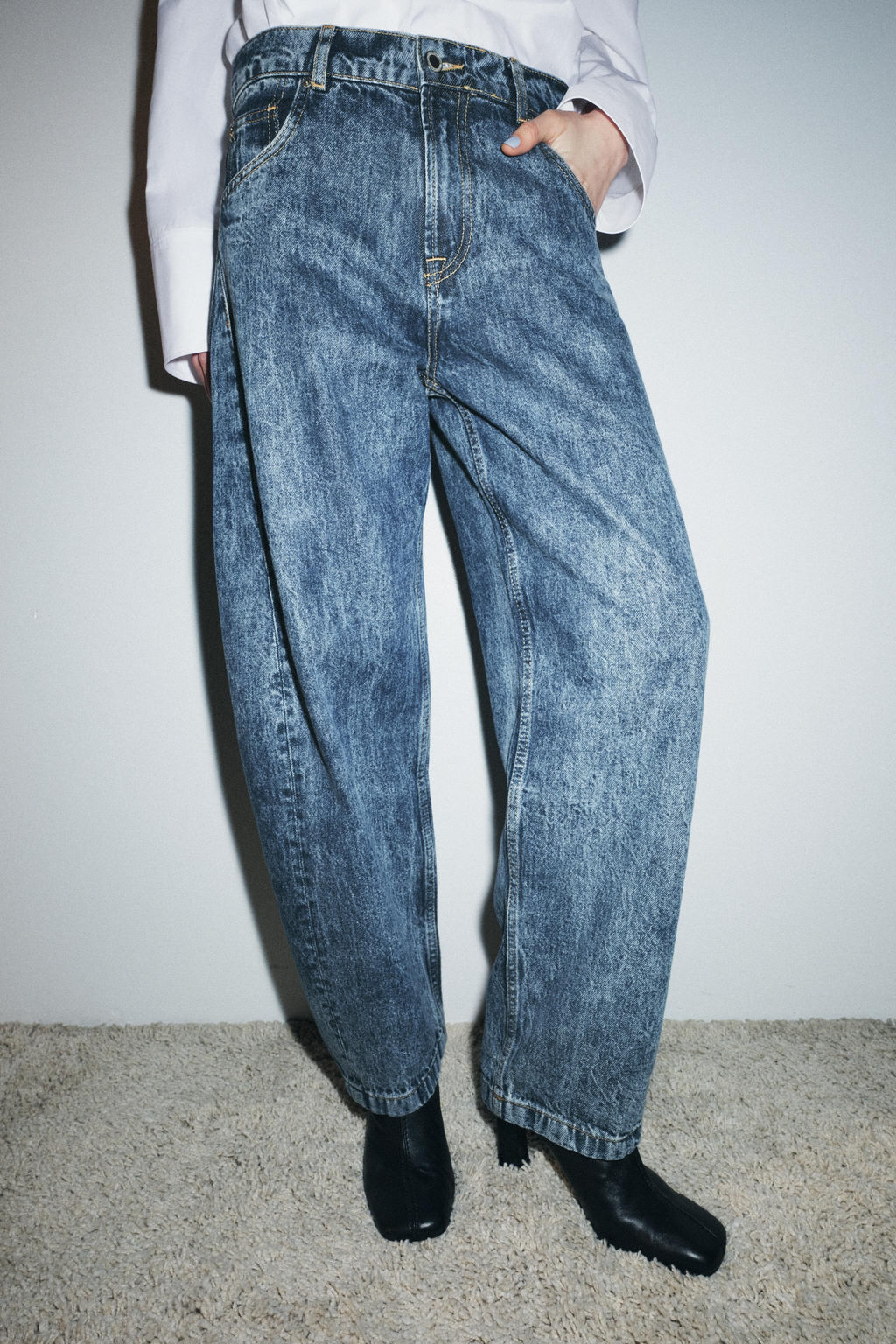 ZW COLLECTION BALLOON HIGH-WAIST JEANS