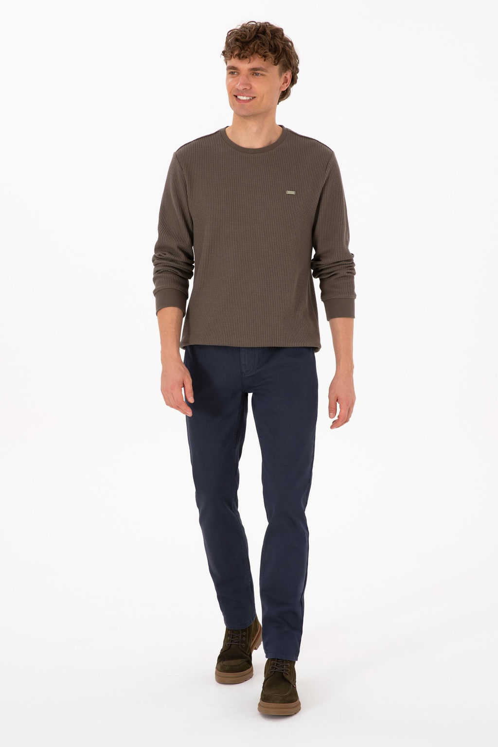 Erkek Koyu Mavi Slim Fit Jean Pantolon