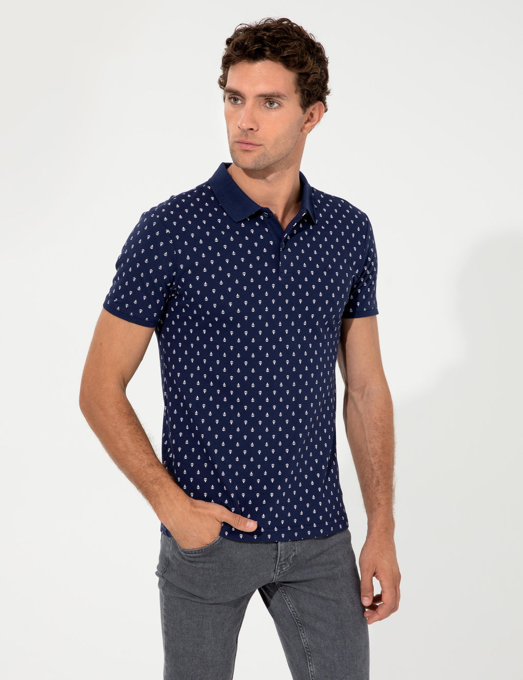 Lacivert Polo Yaka T-Shirt