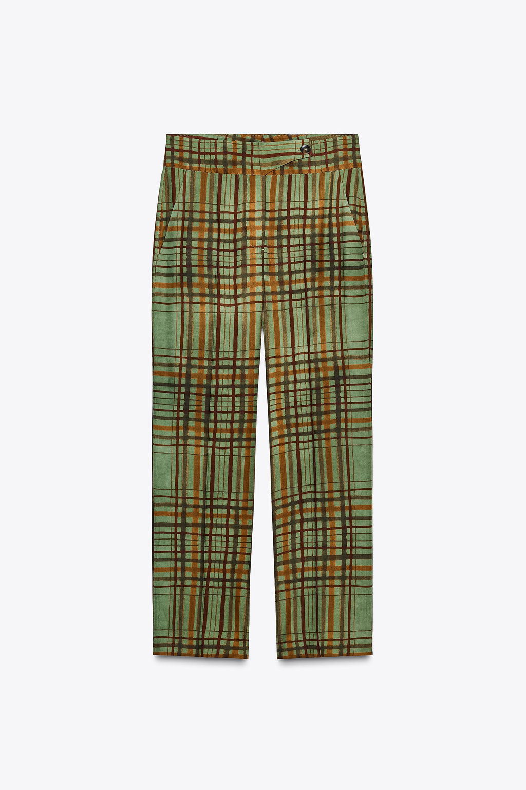 CHECK CROP FLARE TROUSERS ZW COLLECTION - Zara фото 3