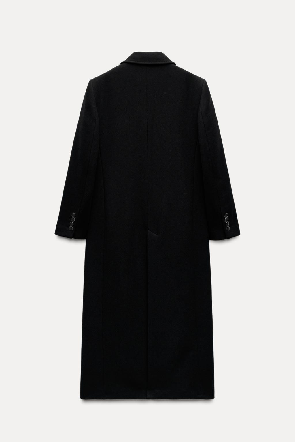 ZW COLLECTION LONG MANTECO WOOL BLEND COAT - Zara фото 4