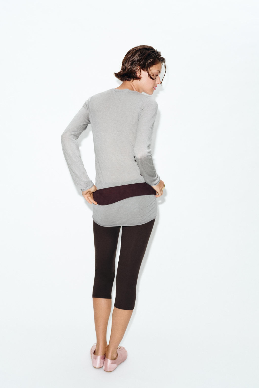 JERSEY PUNTO FINO CON LANA / Gris perla - Zara фото 4