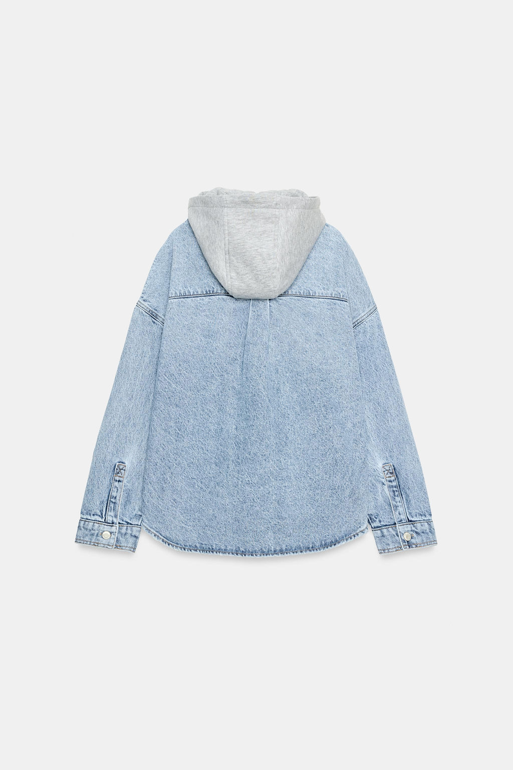 CAZADORA Z1975 DENIM OVERSIZE CAPUCHA / Azul claro - Zara фото 10
