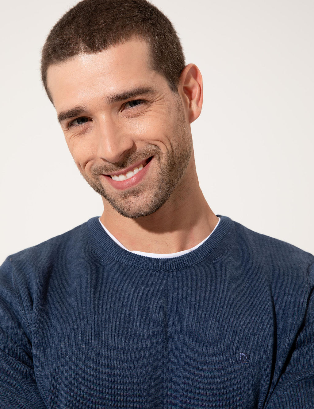 _ndigo Melanj Slim Fit Bisiklet Yaka Basic Triko Kazak - Pierre cardin фото 3