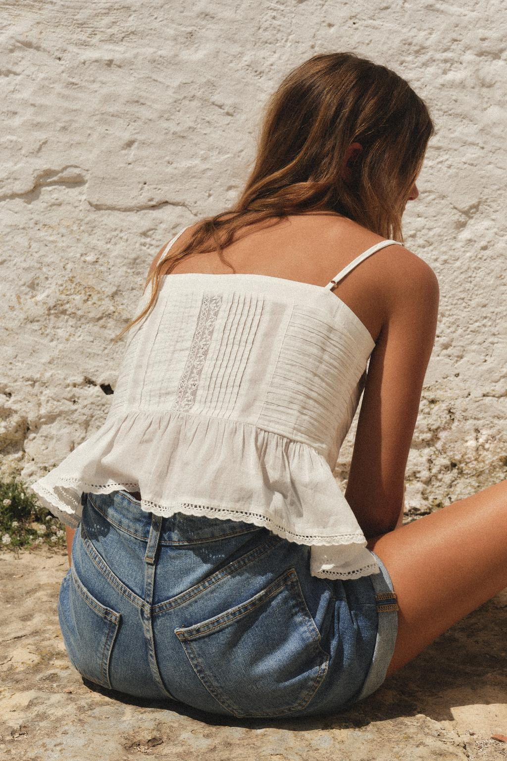 HIGH-WAIST MOM FIT TRF BERMUDA SHORTS - Zara фото 5