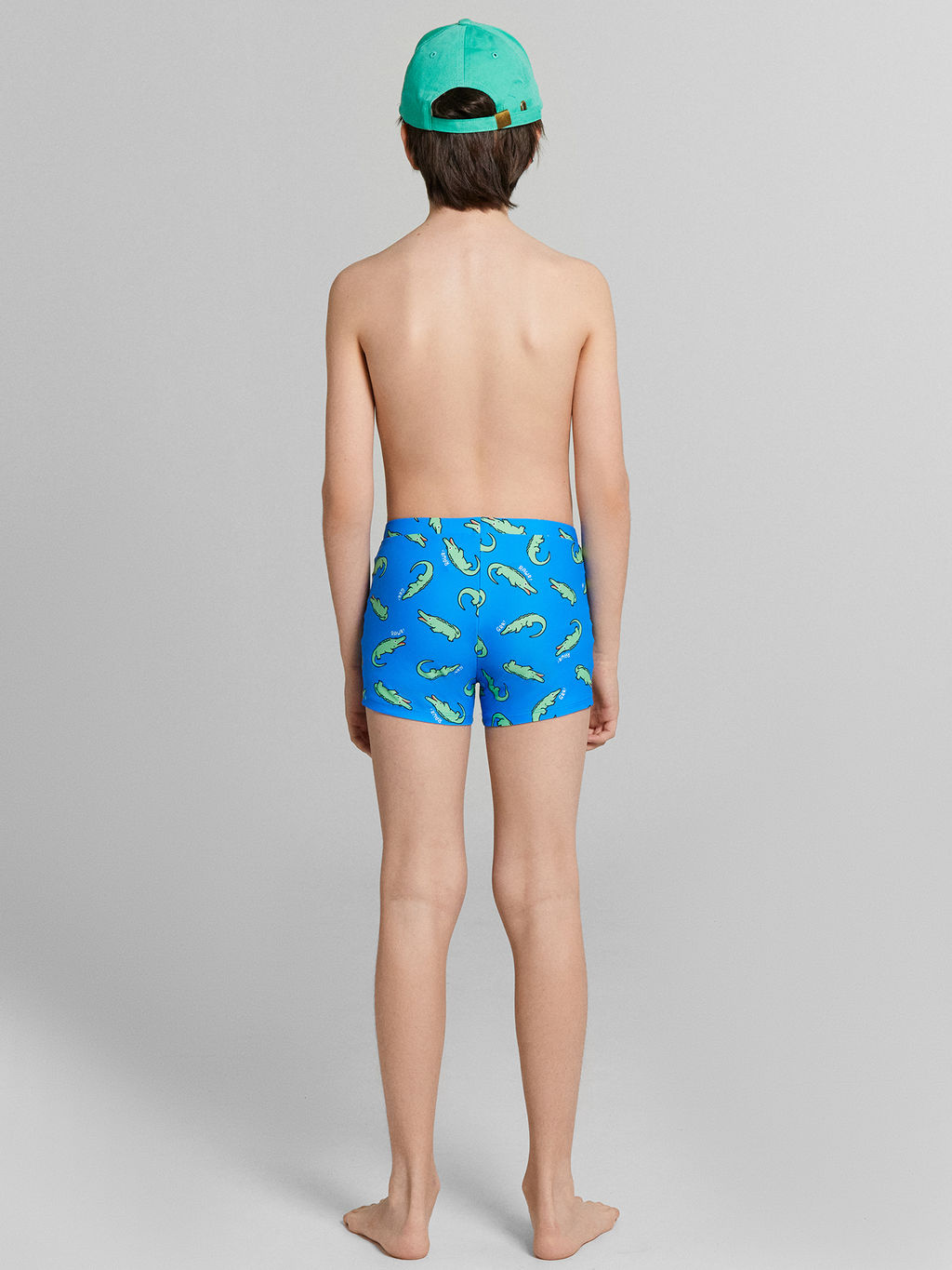 Трусы купальные для мальчиков синие с принтом крокодилы - Mark formelle фото 3