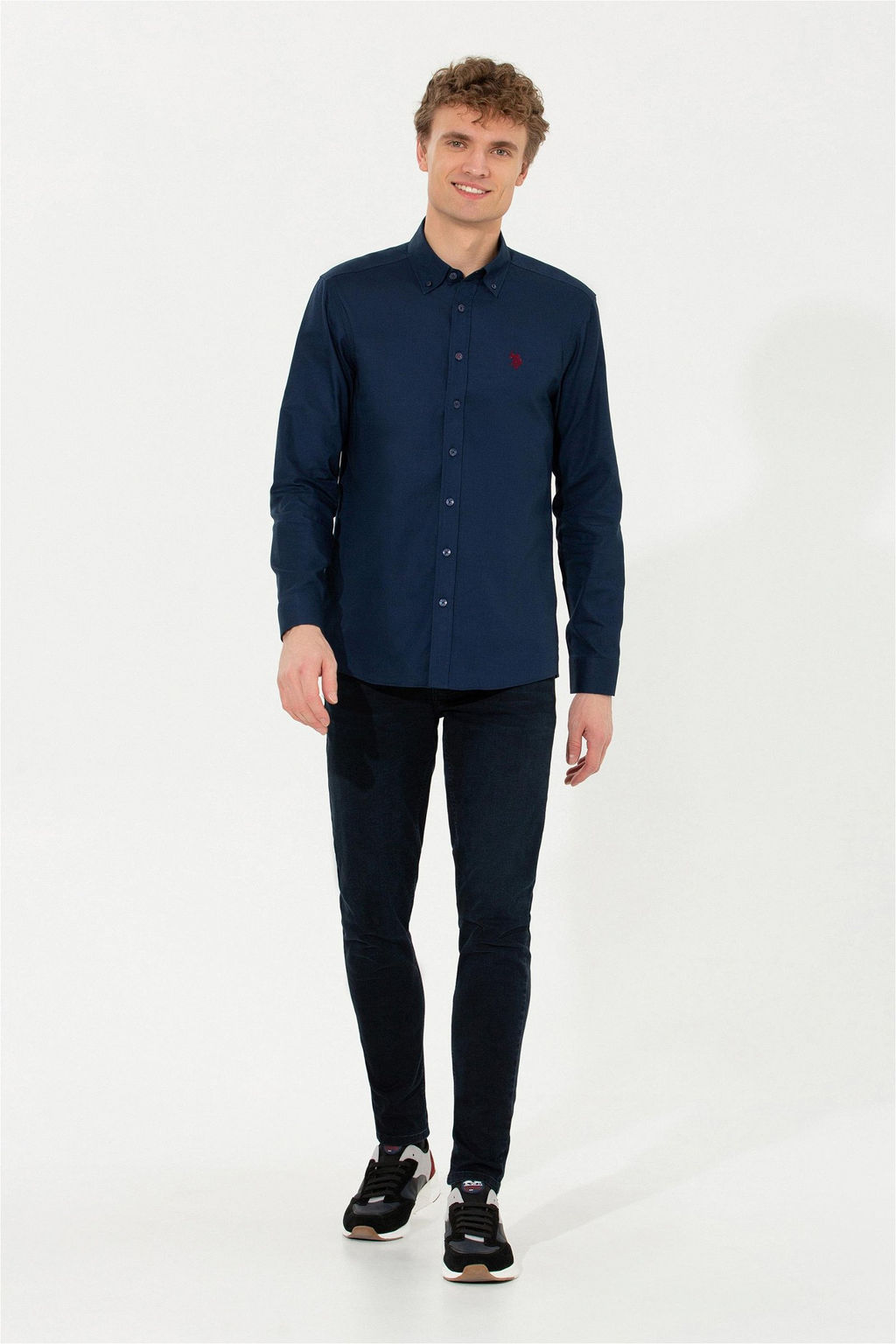 Рубашка мужская темно-синяя Uzunkol Basic - U.s. polo assn фото 10