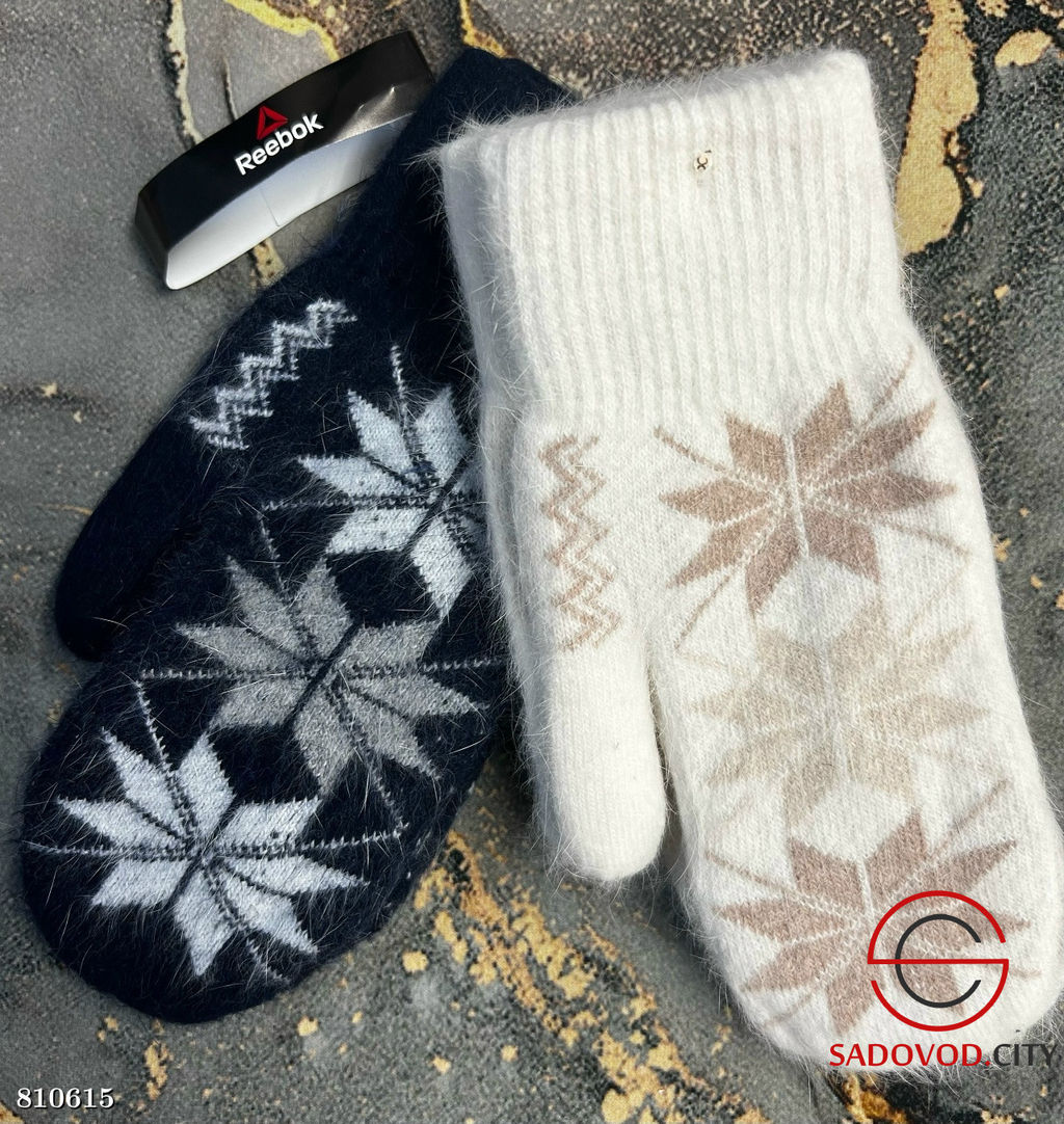 Женские теплые варежки - Bruno фото 2