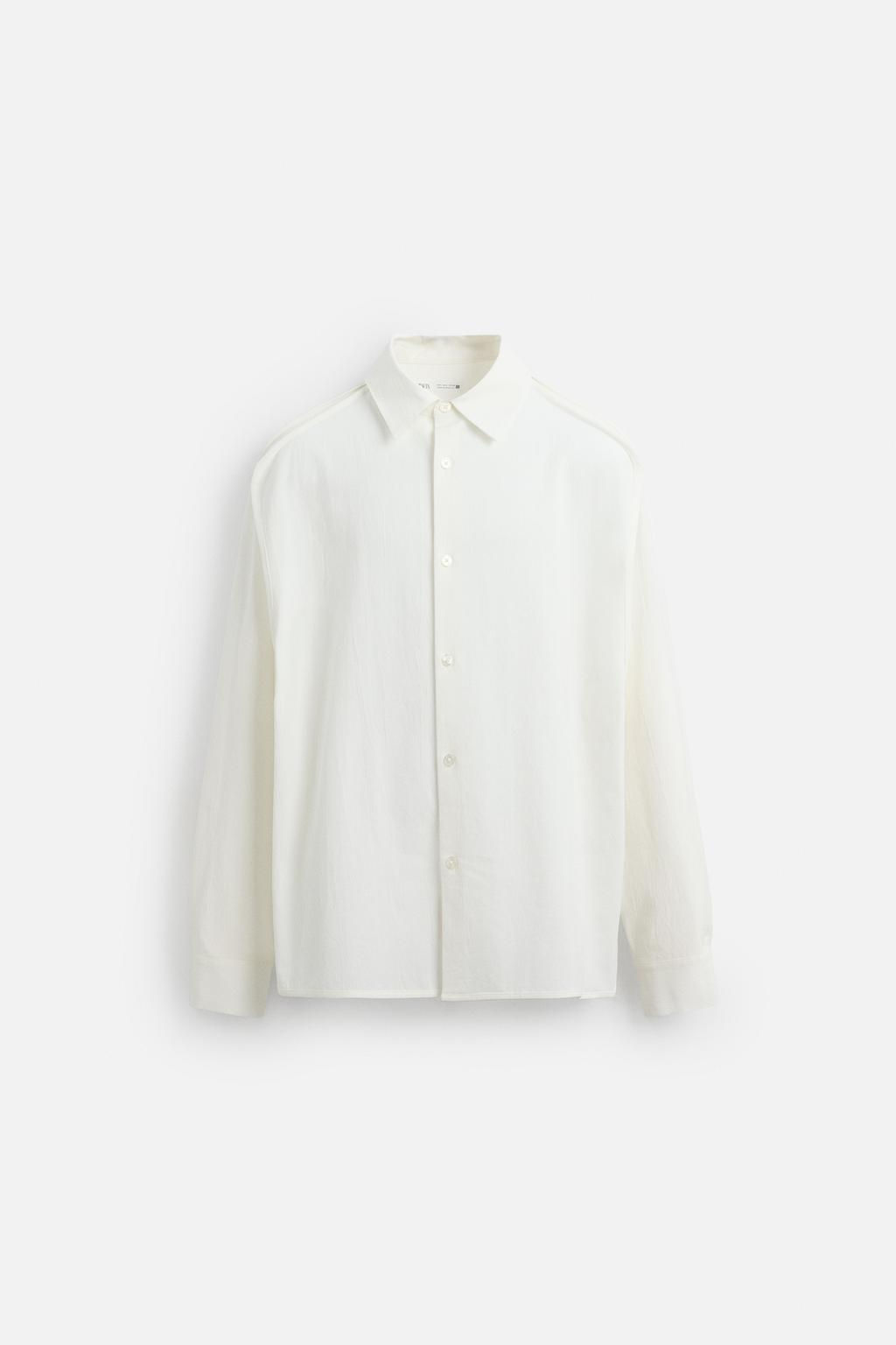 TEXTURED SHIRT WITH PIPING - Zara фото 8