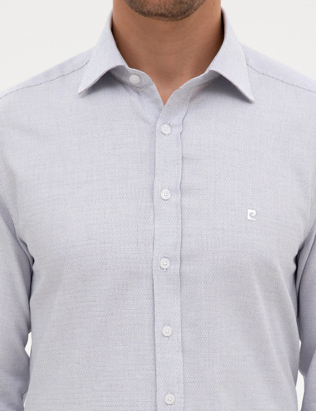 A__k Lacivert Slim Fit Uzun Kollu G_mlek