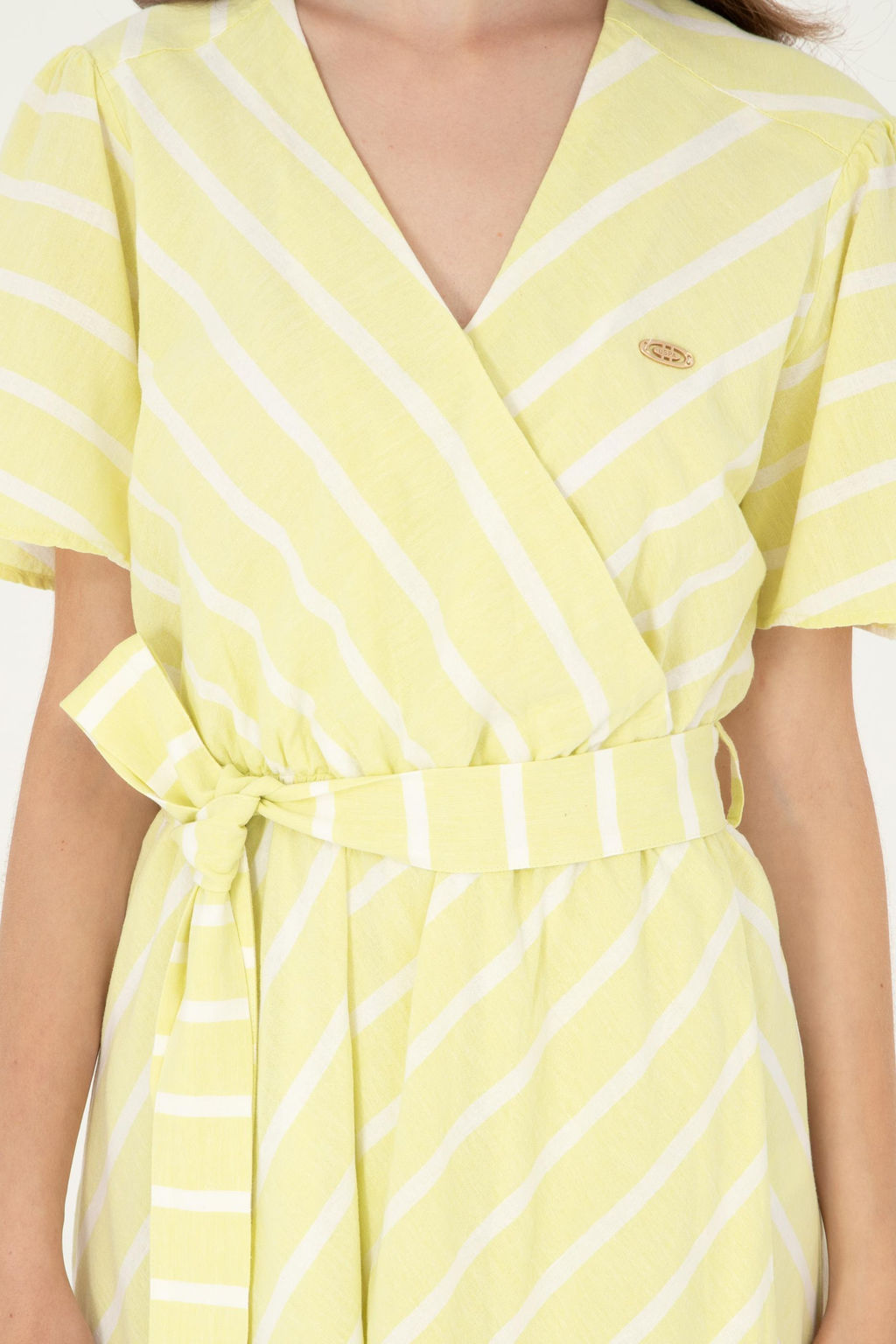 Женское тканое платье фисташкового цвета Неожиданная скидка в корзине - U.s. polo assn фото 5