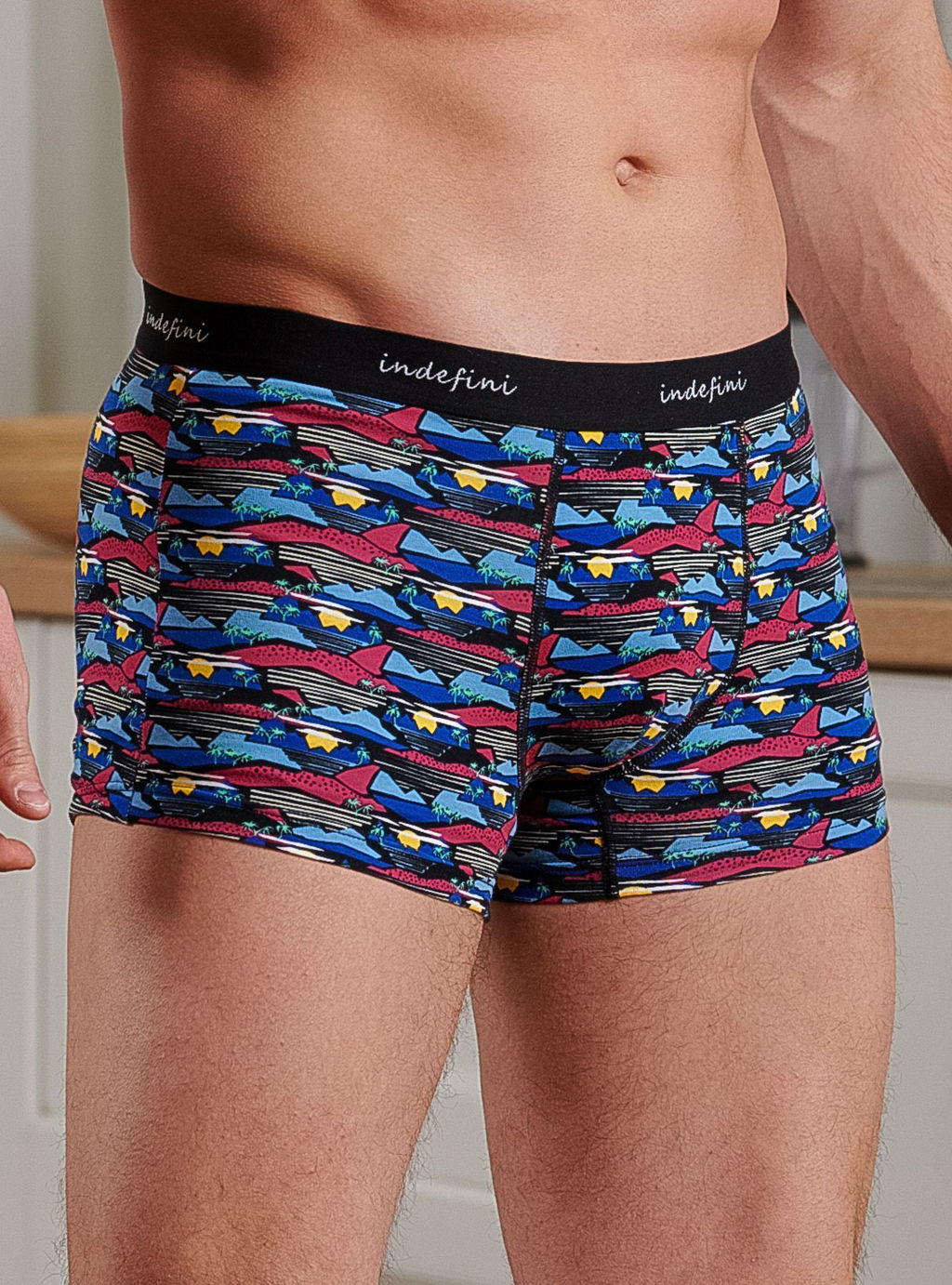 Трусы боксеры Indefini хлопок с эластаном фото 3