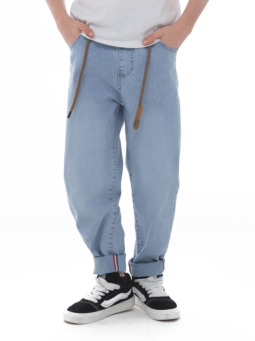 Джинсы-багги для мальчиков - Синий мир фото 14