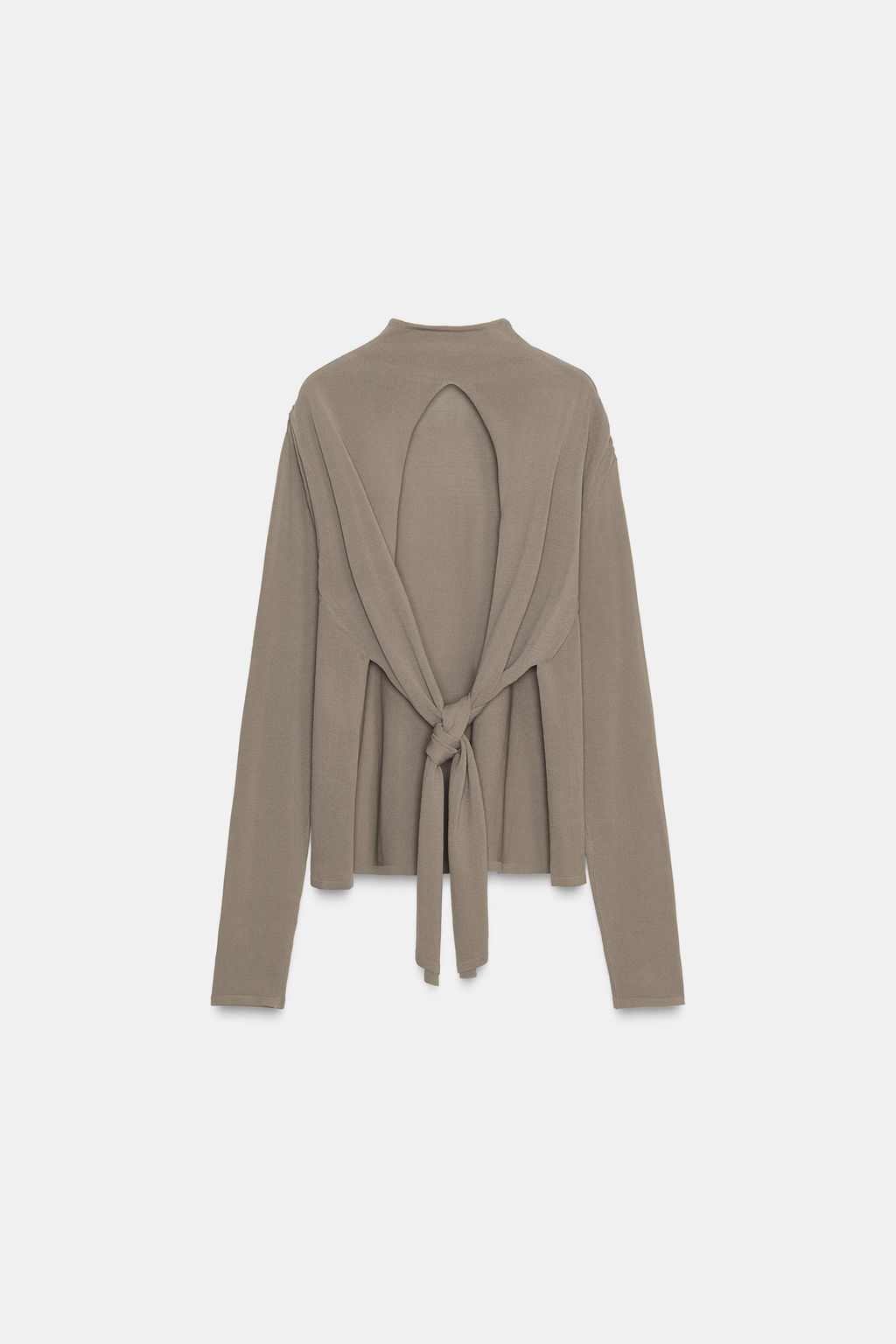 KNIT TOP WITH TIE BACK - Zara фото 9