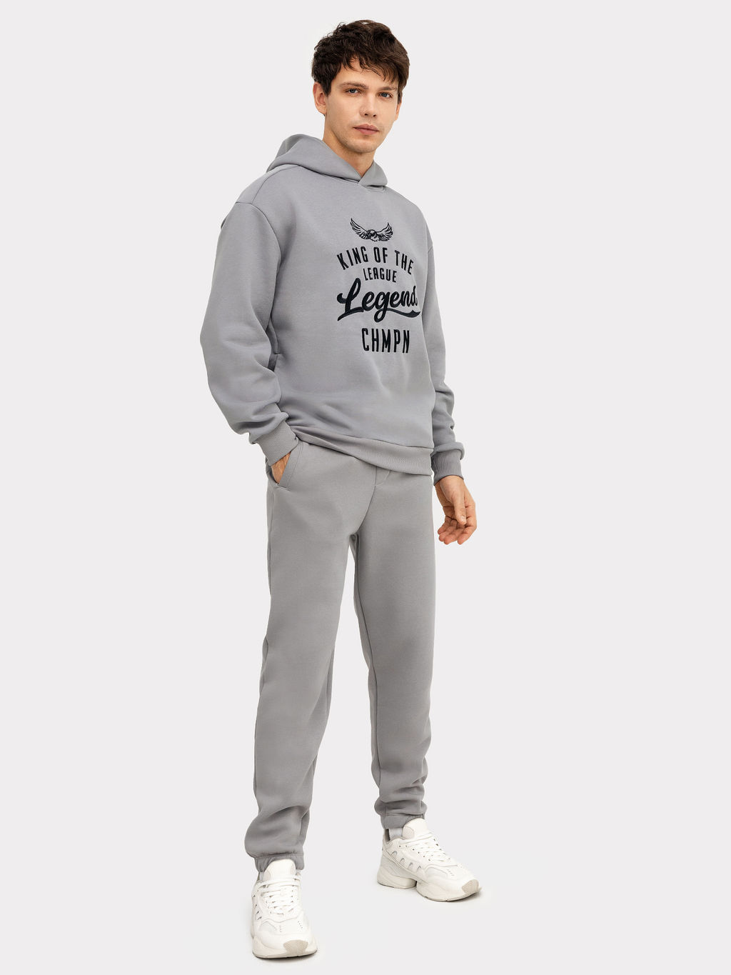 Худи мужское серое серый пепел 121794 - Mark formelle фото 2