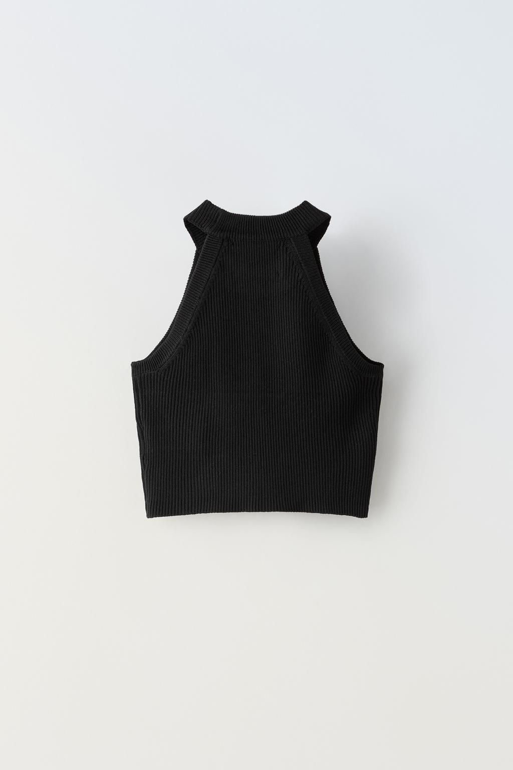 RIBBED HALTER TOP - Zara фото 4
