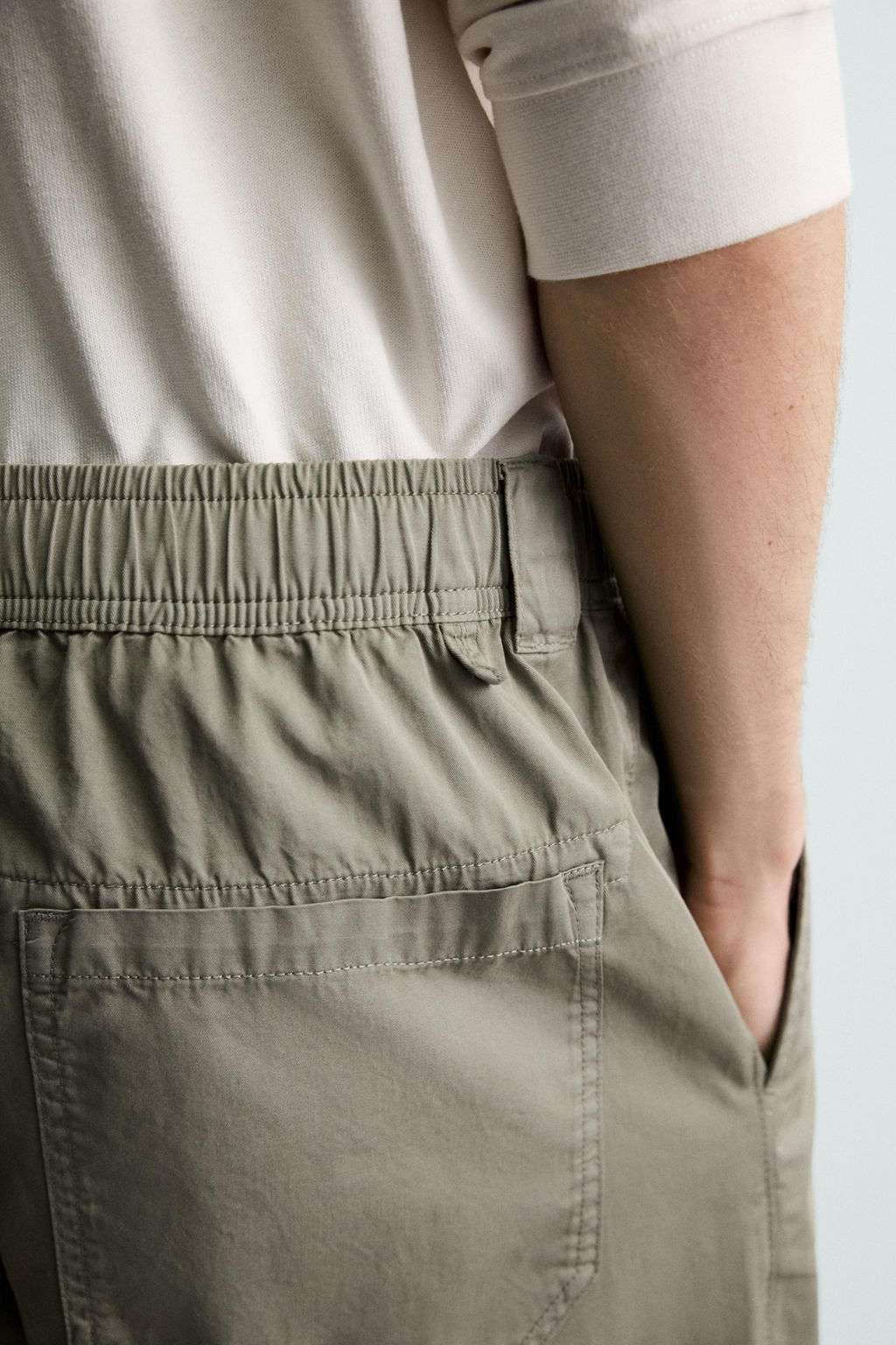 PANTAL?N RELAXED FIT ALGOD?N / Khaki claro - Zara фото 6