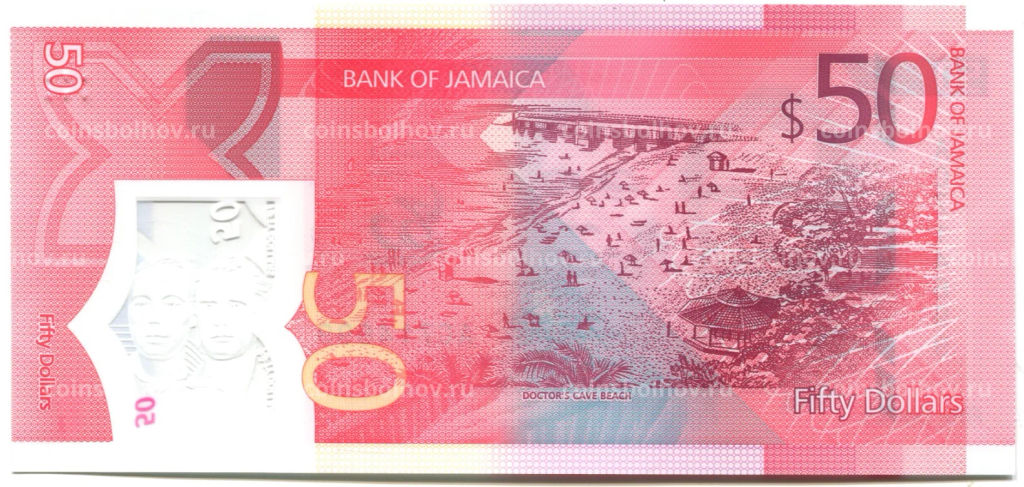 Банкнота 50 долларов 2022 года Ямайка