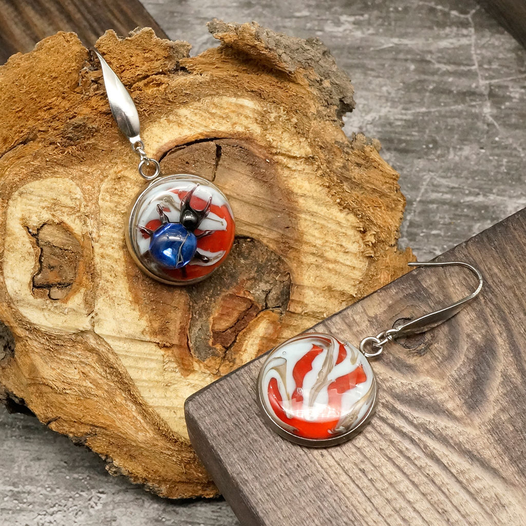 Серьги из муранского стекла