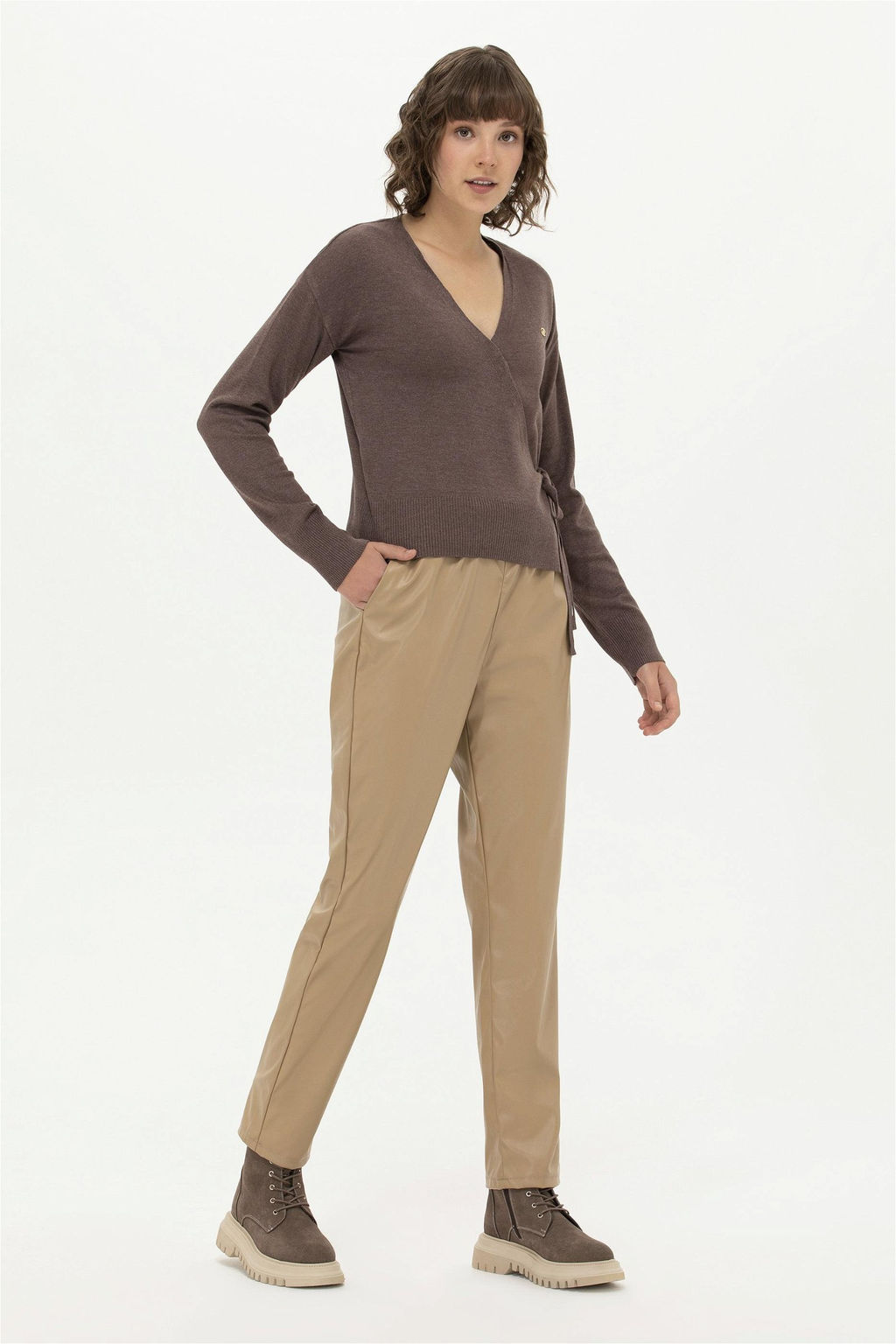 U. S. Polo Assn Женские брюки светло-коричневого цвета - U.s. polo assn фото 9