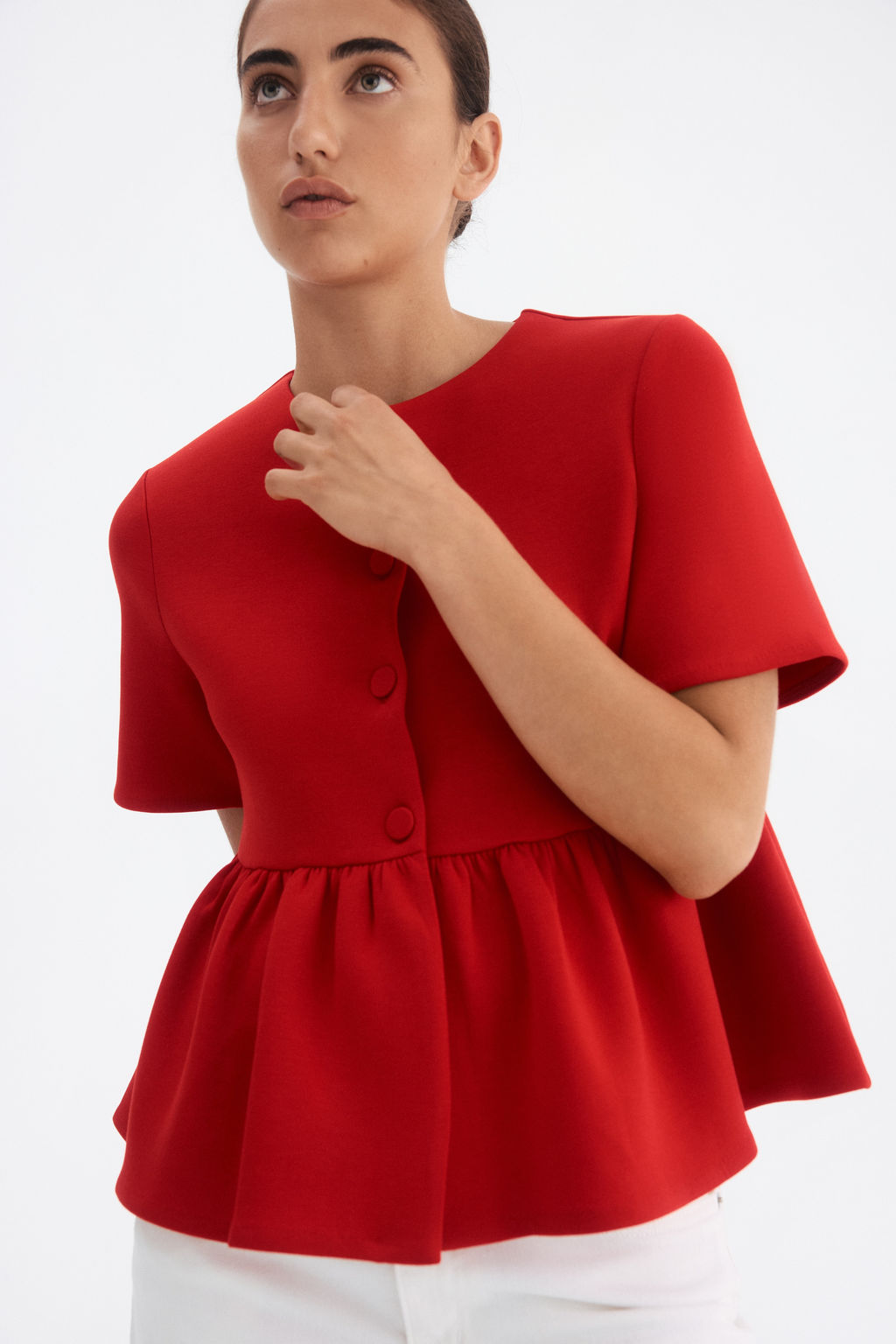 Top efecto neopreno con peplum - H&m фото 4