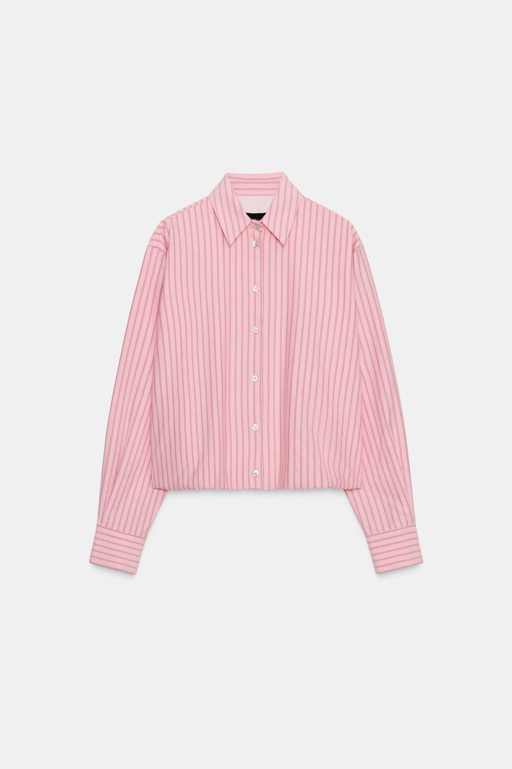 STRIPED BALLOON OXFORD SHIRT - Zara фото 6